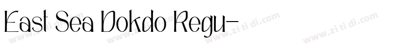 East Sea Dokdo Regu字体转换